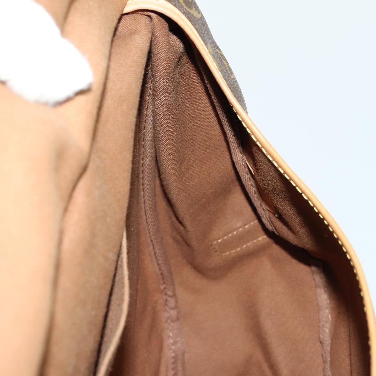 Louis Vuitton Saumur Handbag Monogram Canvas, BROWN, CANVAS, Shoulder bag