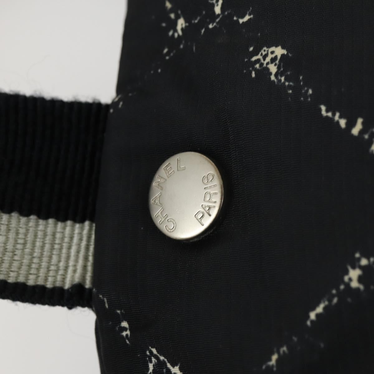 Chanel Travel Line Boston Bag Printed Nylon, BLACK, NYLON, Handbag