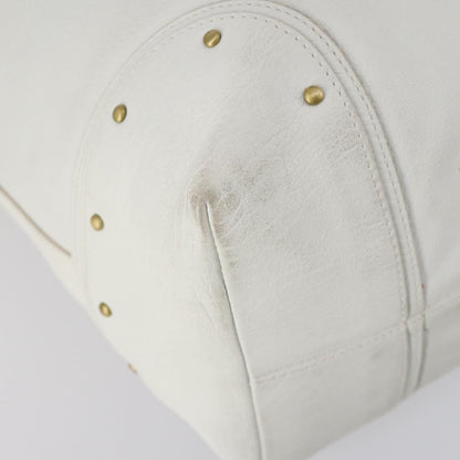 Bally Vintage Shoulder Bag Leather, White, Leather, Shoulder Bag