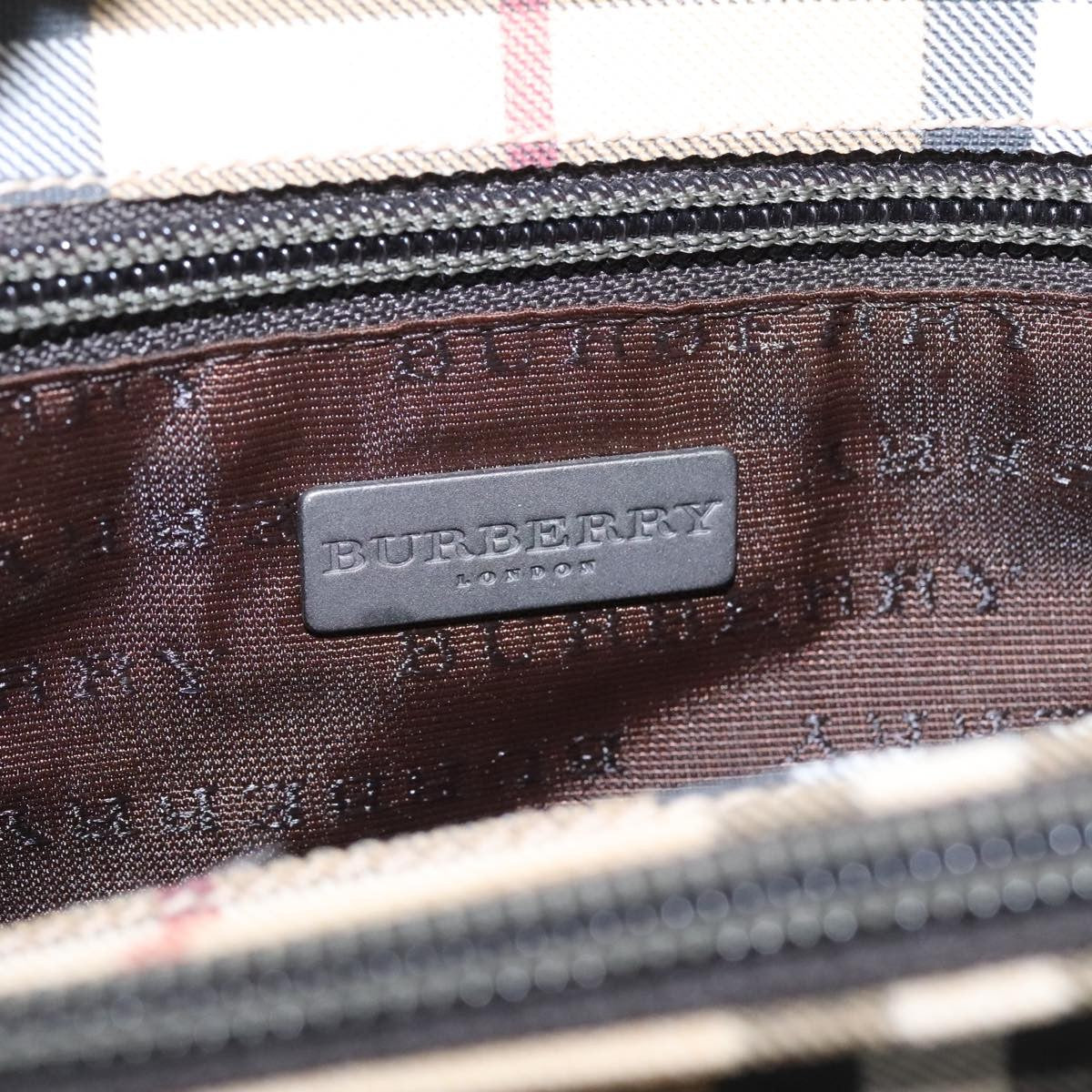 Burberry Top Handle Tote Haymarket Coated Canvas, BEIGE, CANVAS, Tote bag