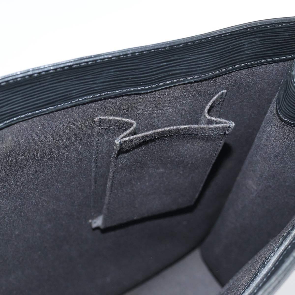 Louis Vuitton Sac Plat Bag Epi Leather, BLACK, LEATHER, Handbag