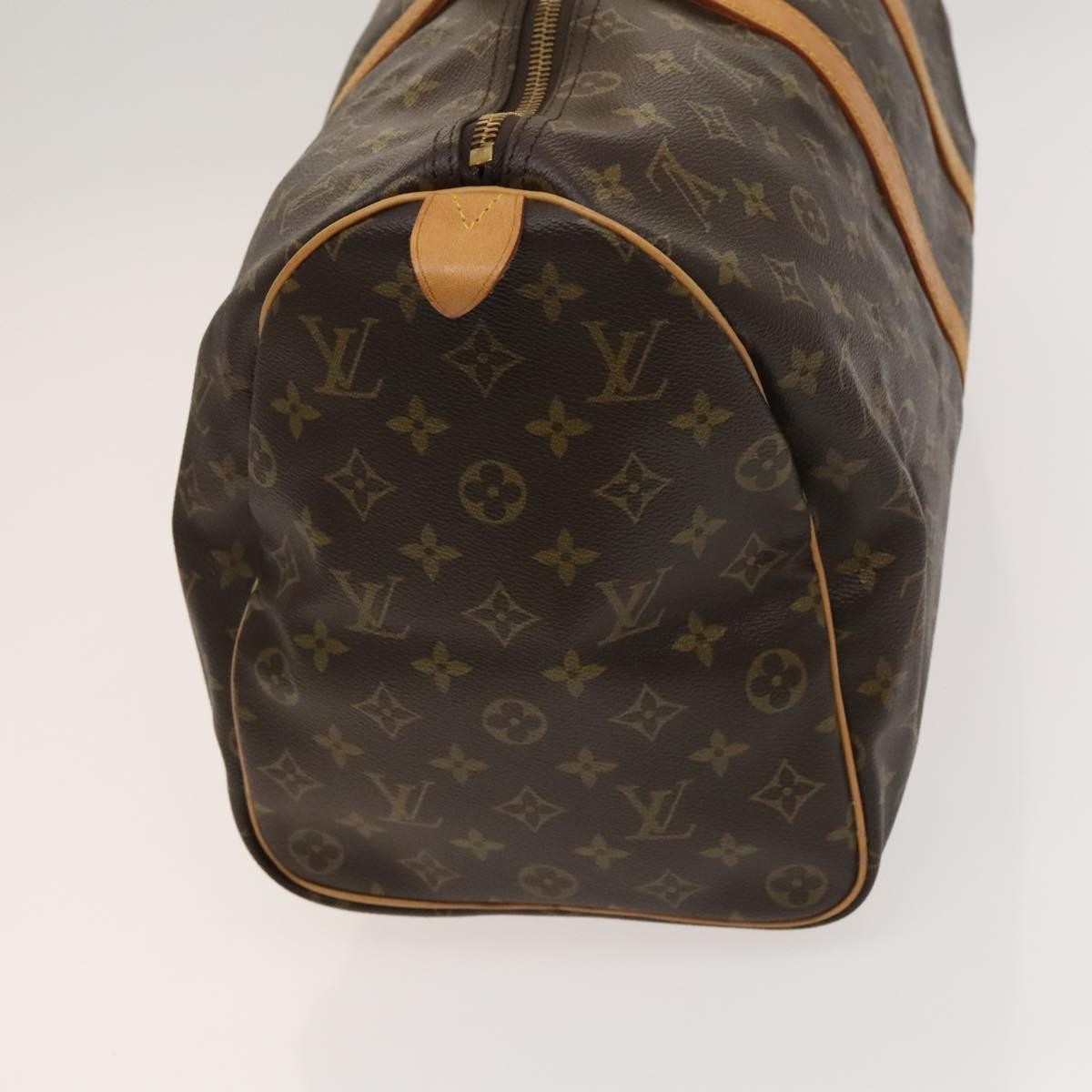 Louis Vuitton Keepall Bag Monogram Canvas, BROWN, CANVAS, Travel bag