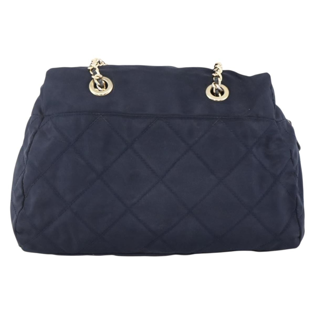 Prada Re-Edition 1995 Chain Tote Quilted Re-Nylon, Navy, Nylon, Shoulder Bag