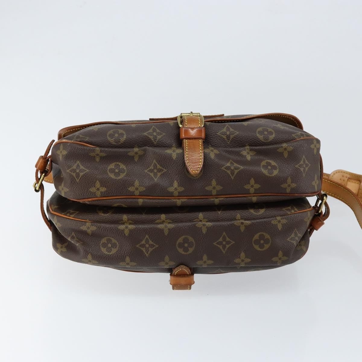 Louis Vuitton Saumur Handbag Monogram Canvas, BROWN, CANVAS, Shoulder bag
