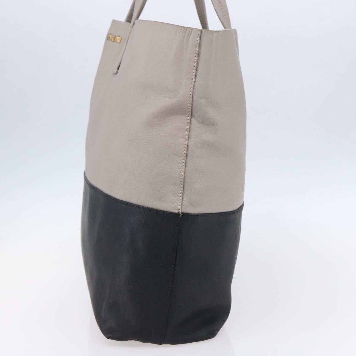 Miu Miu Vintage Tote bag Leather, BLACK, LEATHER, Tote bag