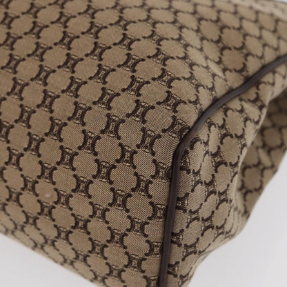 Celine Vintage Macadam Handbag Canvas, BEIGE, CANVAS, Handbag