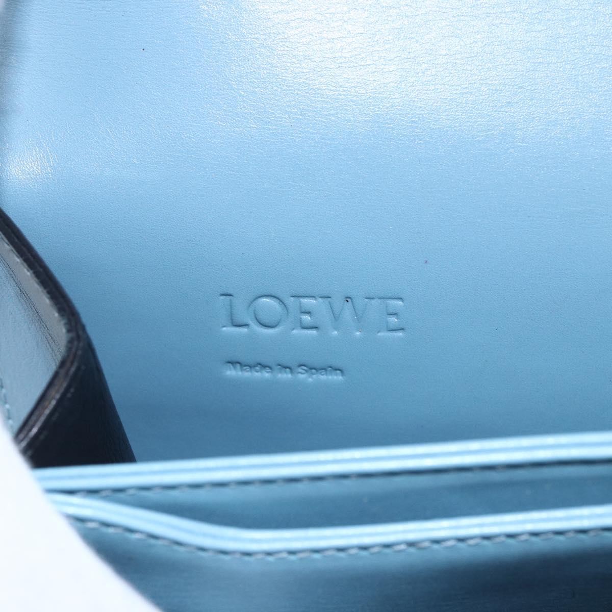 Loewe Barcelona Shoulder Bag Leather, BLUE, LEATHER, Shoulder bag