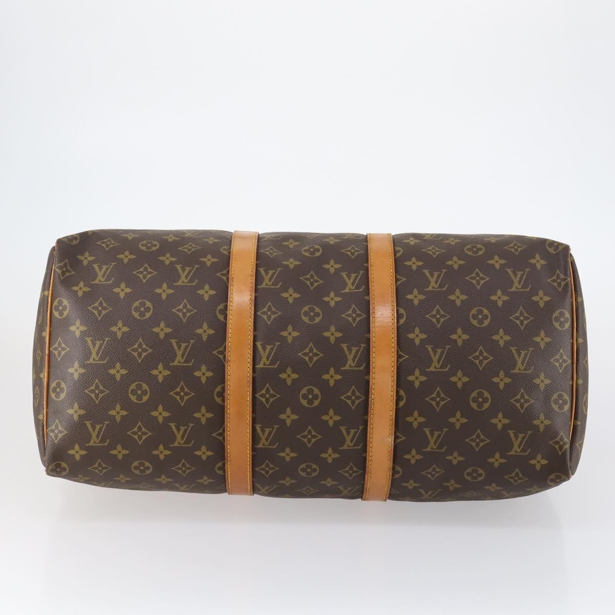 Louis Vuitton Keepall Bag Monogram Canvas, BROWN, CANVAS, Travel bag