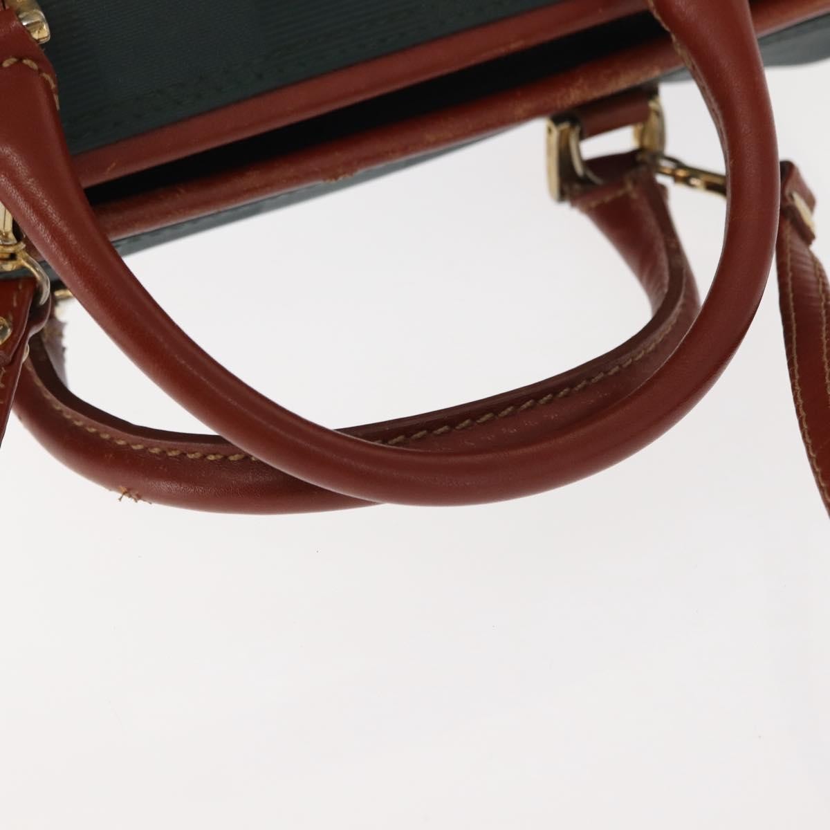 Fendi Vintage Pequin Convertible Boston Bag Coated Canvas, GREEN, CANVAS, Handbag