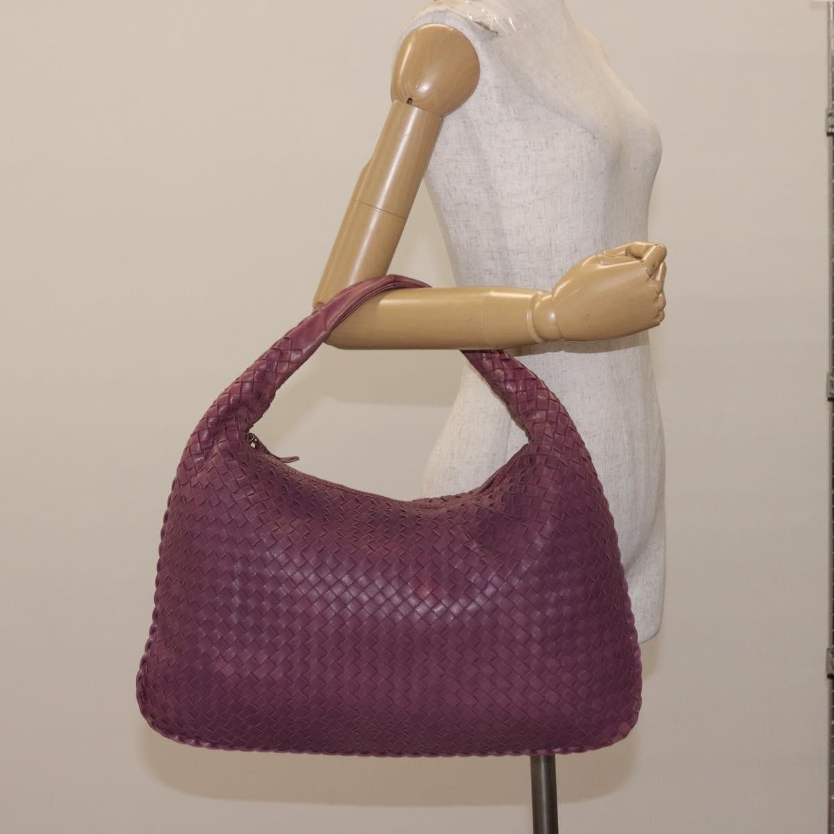 Bottega Veneta Veneta Hobo Intrecciato Nappa, PURPLE, LEATHER, Shoulder bag