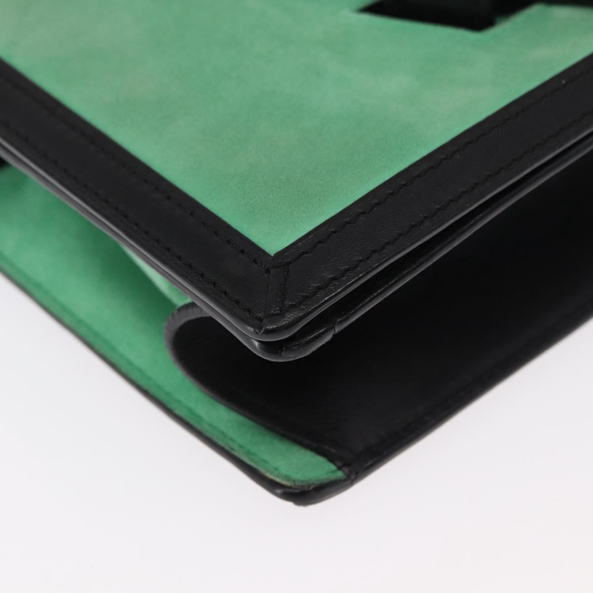 Loewe Barcelona Shoulder Bag Suede with Leather, GREEN, SUEDE, Shoulder bag