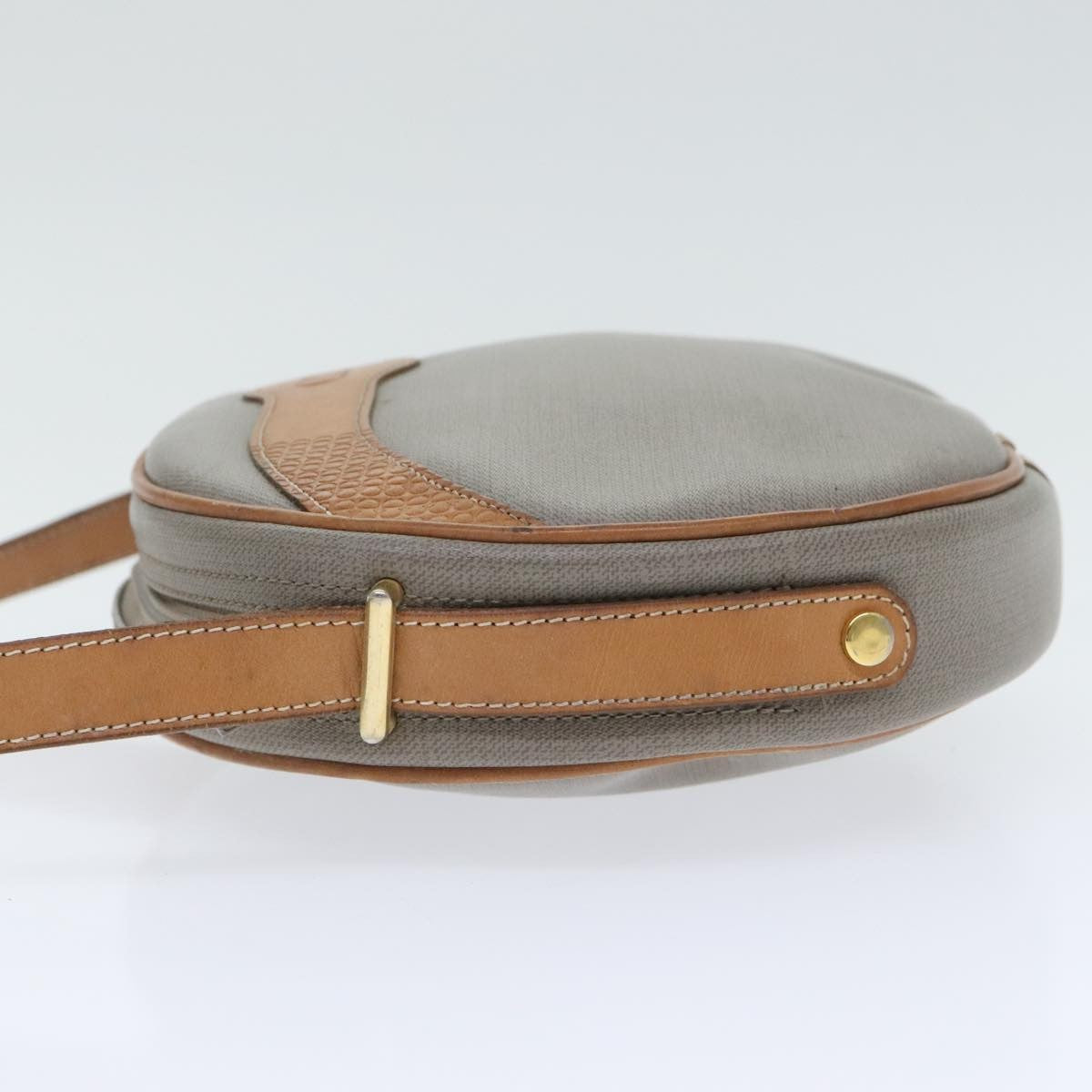 Christian Dior CD Shoulder bag Canvas and Leather, GRAY, CANVAS, Shoulder bag