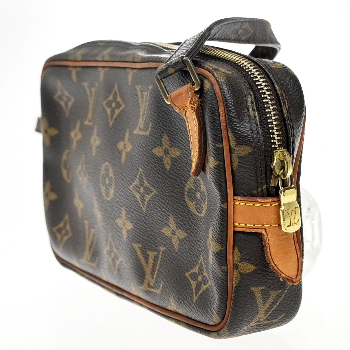 Louis Vuitton Pochette Marly Bandouliere Bag Monogram Canvas, BROWN, CANVAS, Shoulder bag