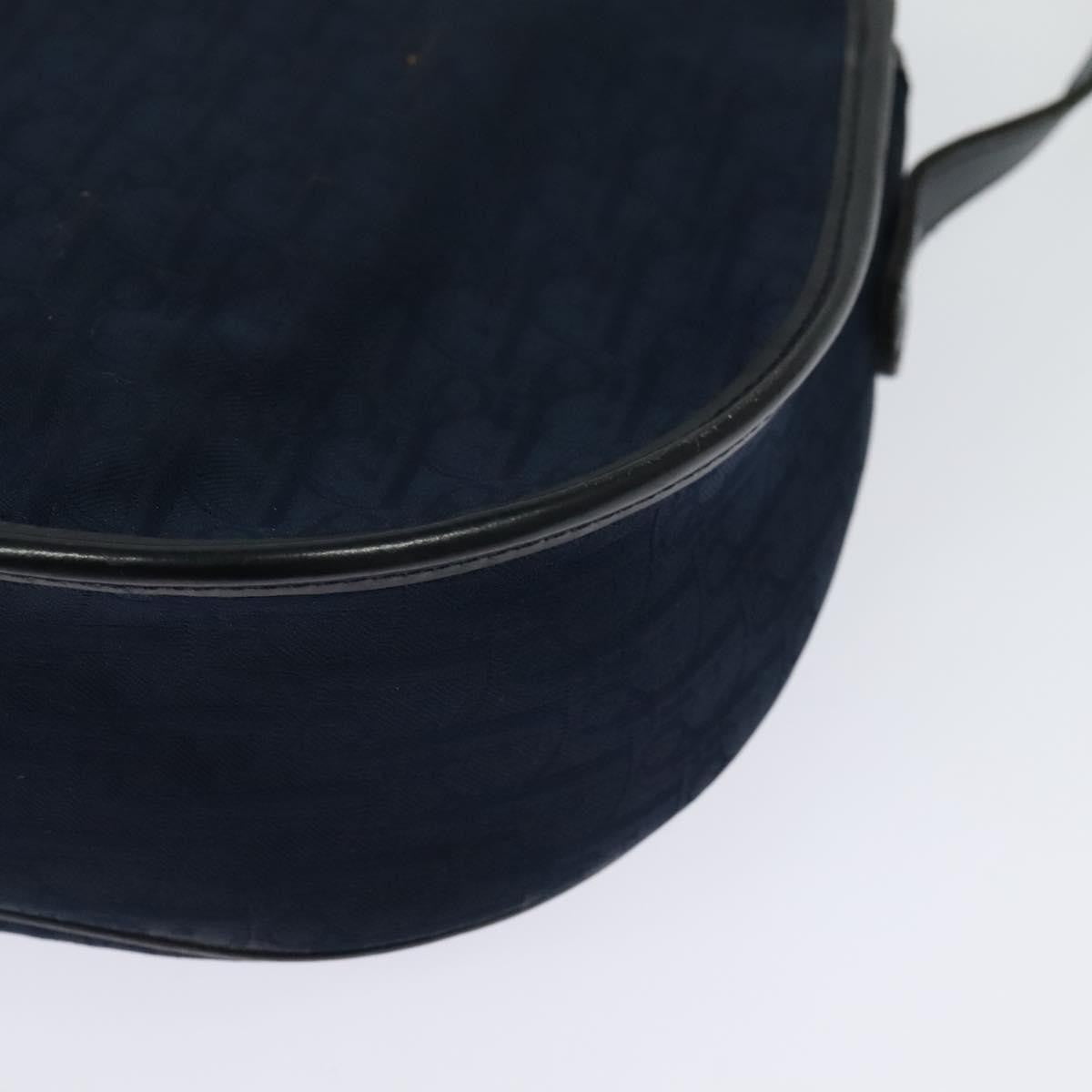 Christian Dior Vintage Trotter Shoulder Bag Canvas, NAVY, CANVAS, Shoulder bag