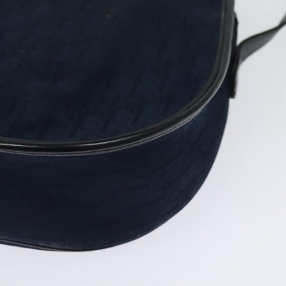 Christian Dior Vintage Trotter Shoulder Bag Canvas, NAVY, CANVAS, Shoulder bag