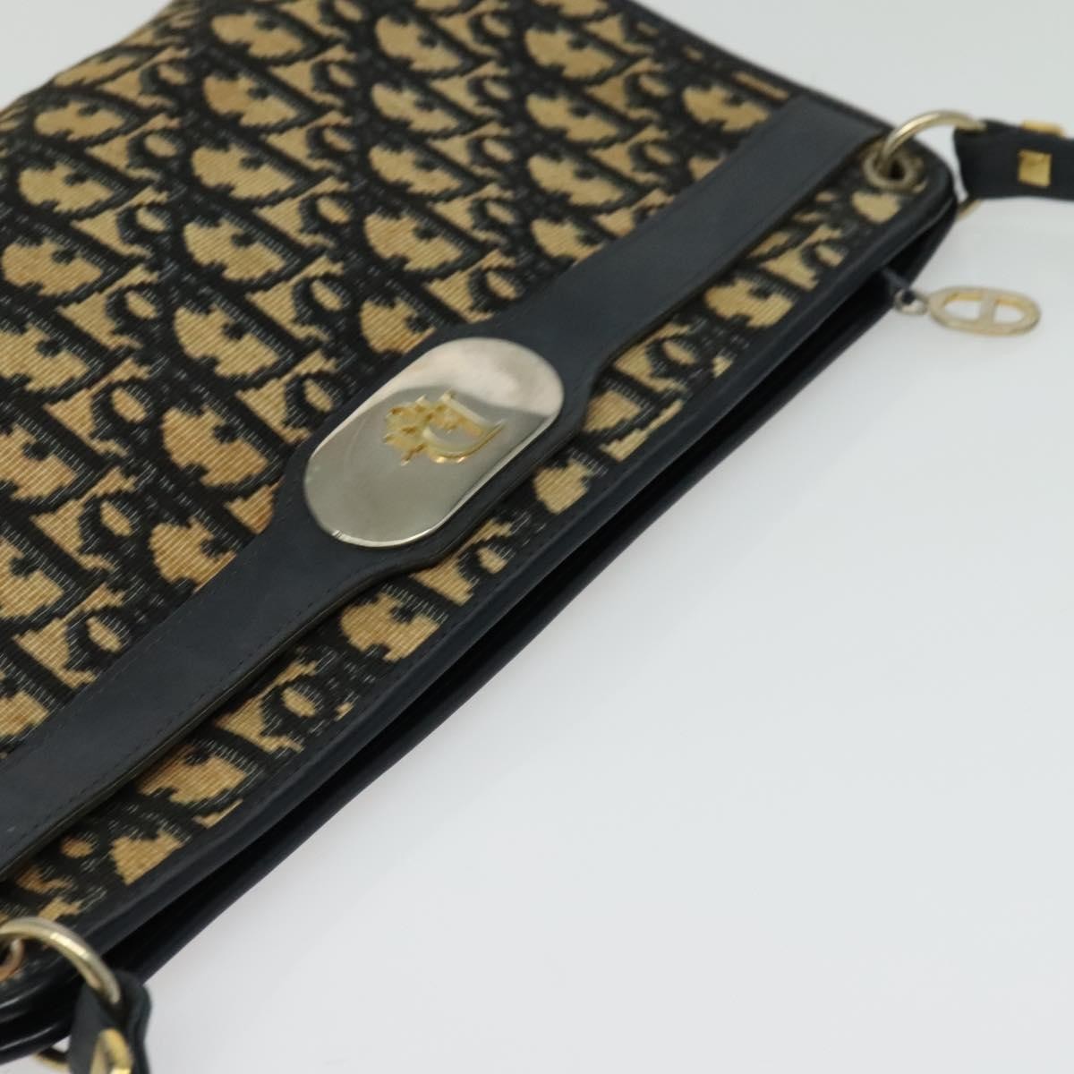 Christian Dior Vintage Trotter Crossbody Bag Canvas, BROWN, CANVAS, Shoulder bag