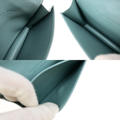 Bottega Veneta Intrecciato Wallet Leather, BLUE, LEATHER, Wallets