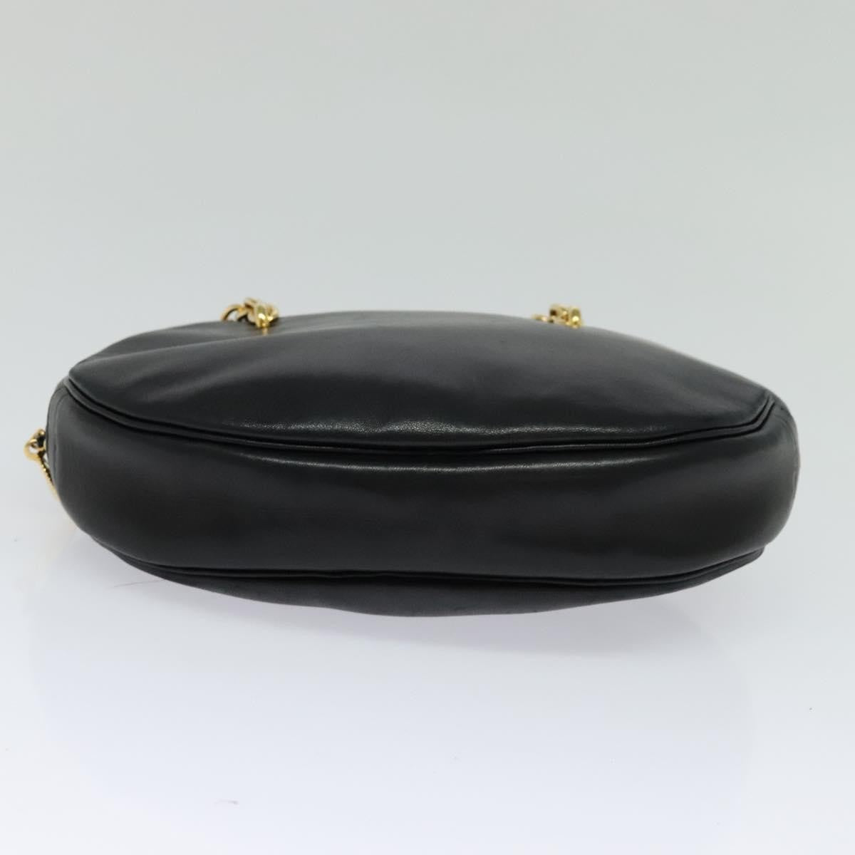 Christian Dior Vintage Shoulder Bag Leather, BLACK, LEATHER, Shoulder bag