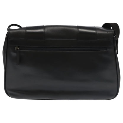 Versace Messenger Bag Leather, BLACK, LEATHER, Shoulder bag