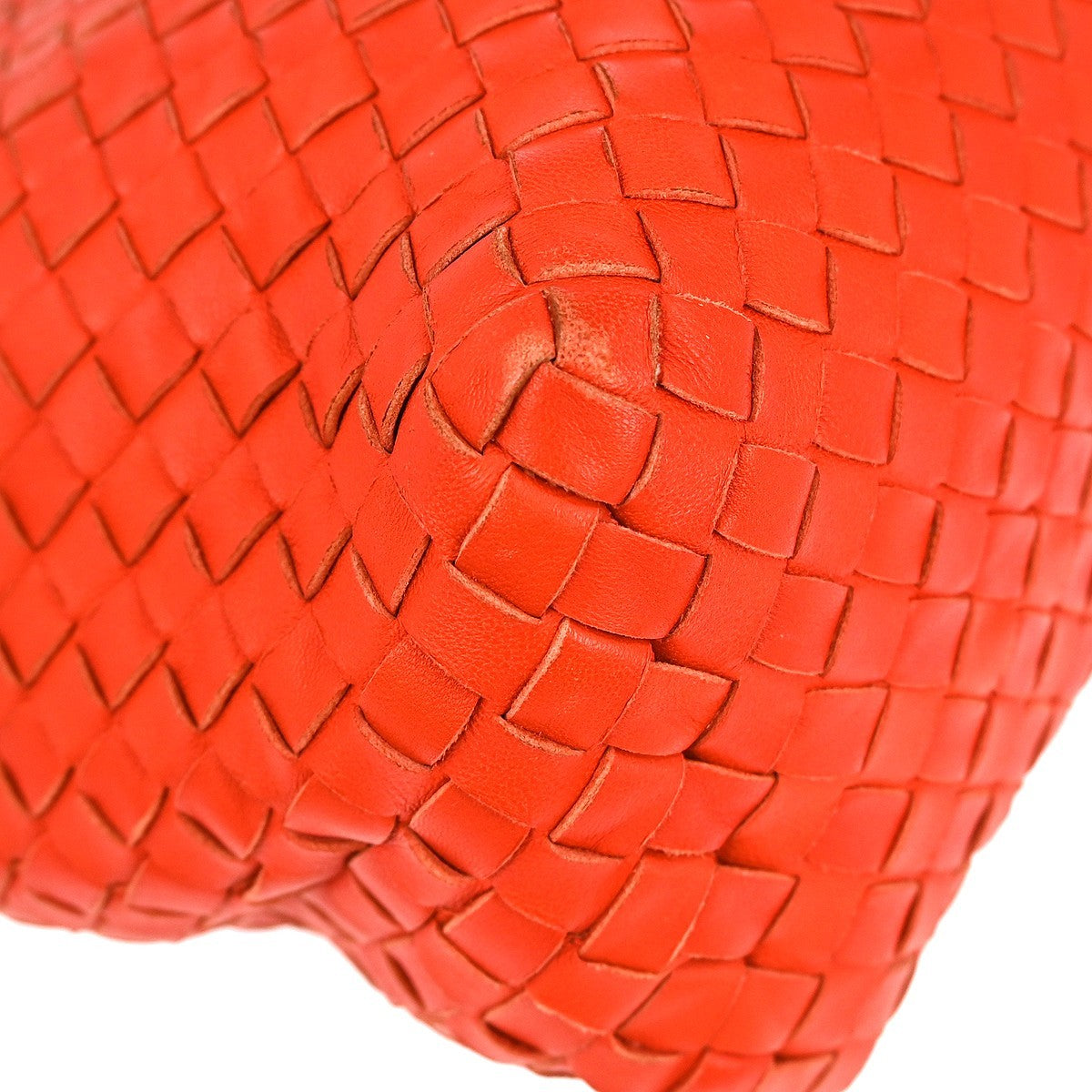 Bottega Veneta Belted Tote Intrecciato Nappa, RED, LEATHER, Tote bag