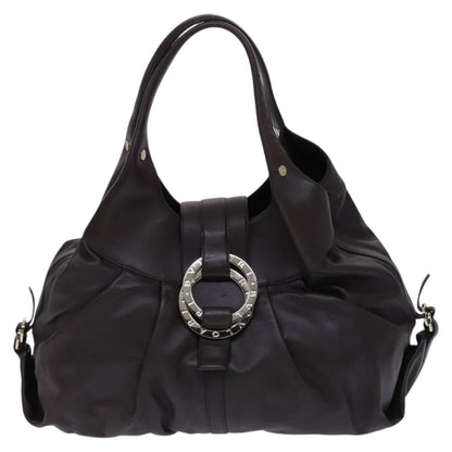 Bvlgari Chandra Hobo Leather, BROWN, LEATHER, Handbag