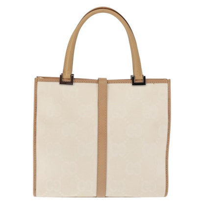 Gucci Vintage Jackie Handbag Canvas, BEIGE, CANVAS, Handbag