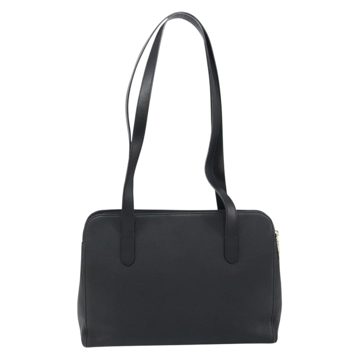 Burberry Vintage Shoulder Bag Leather, BLACK, LEATHER, Shoulder bag