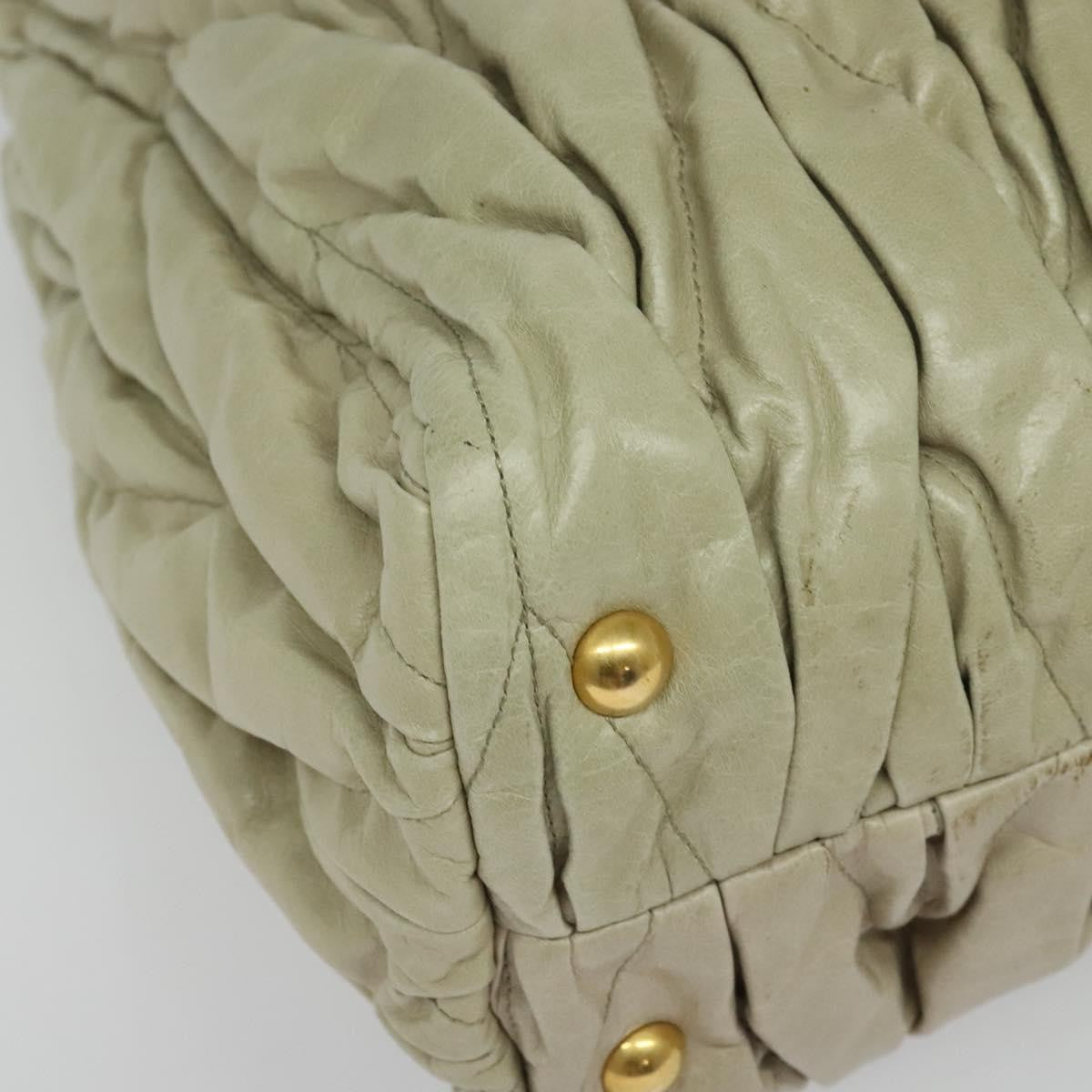 Miu Miu Coffer Convertible Satchel Leather, BEIGE, LEATHER, Handbag