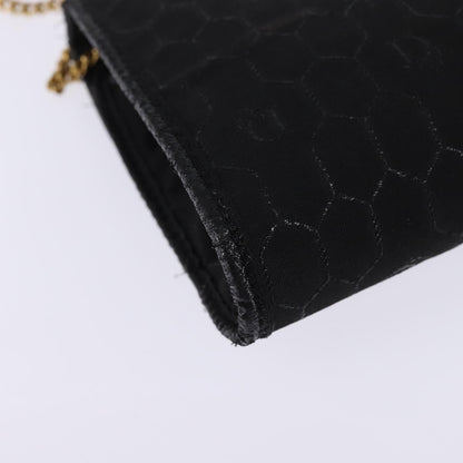 Christian Dior Vintage Honeycomb Flap Crossbody Bag Coated Canvas, BLACK, CANVAS, Clutche & pouche