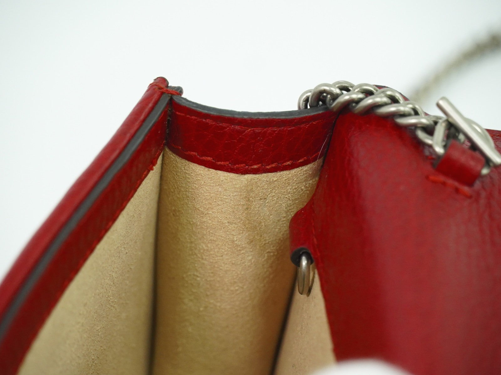 Gucci Dionysus Bag Leather, RED, LEATHER, Crossbody bag