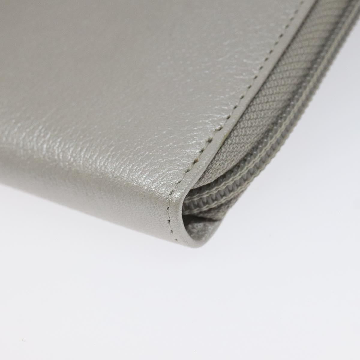 Chanel Camellia Zip Around Organizer Leather, SILVER, LEATHER, Wallets