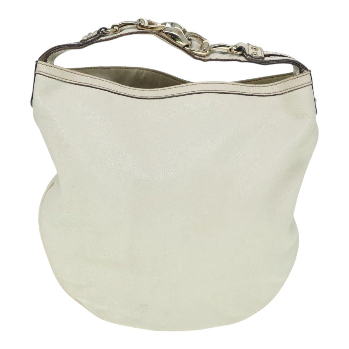Gucci Horsebit Hobo Leather, BEIGE, LEATHER, Shoulder bag