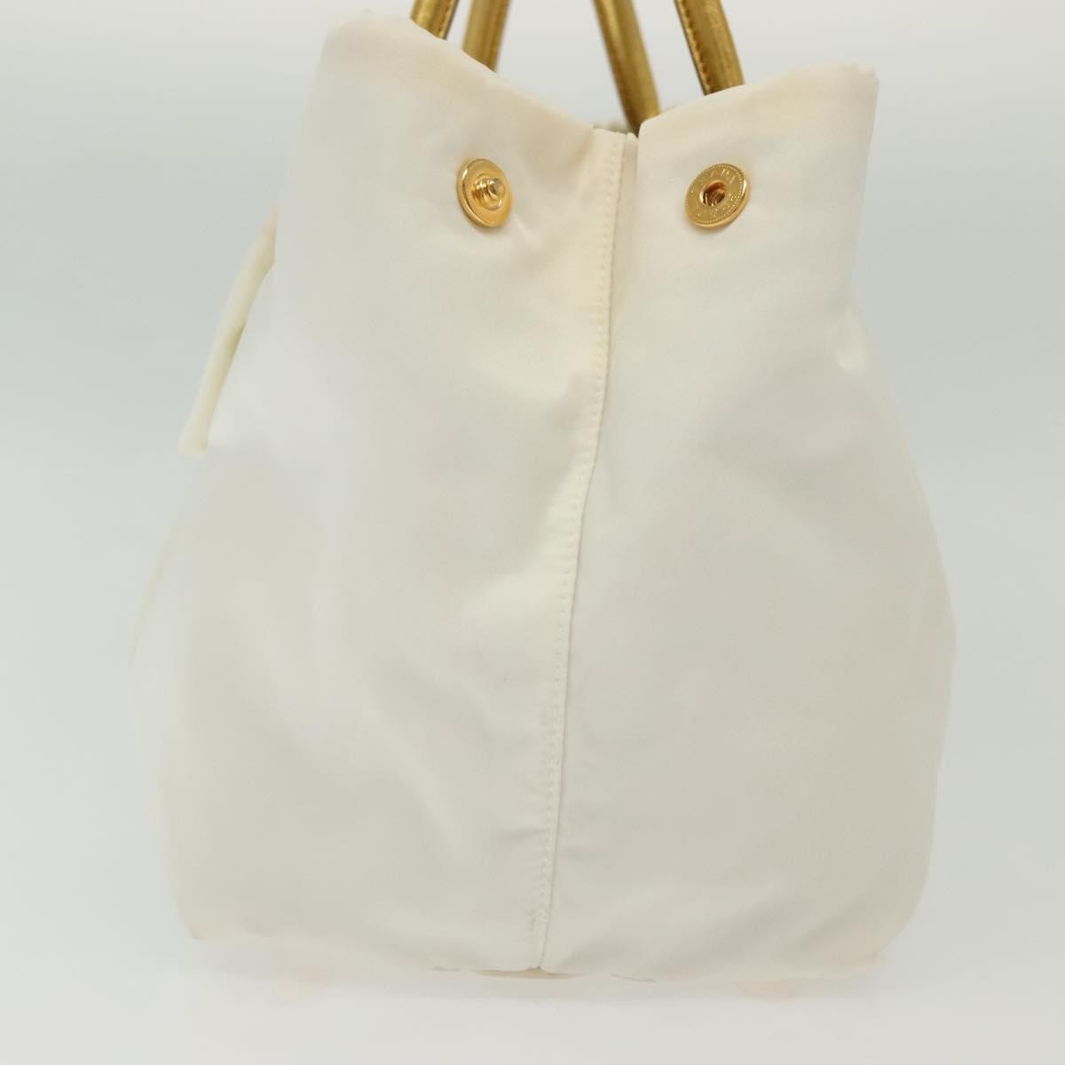 Prada Bow Tote Tessuto with Leather, WHITE, NYLON, Tote bag