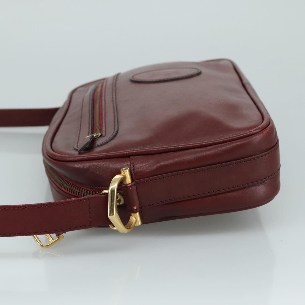 cartier Must de Cartier Shoulder Bag Leather, Burgundy, Leather, Shoulder Bag