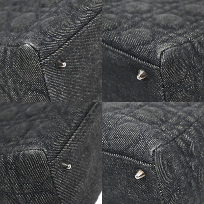 Christian Dior Vintage Lady Dior Bag Cannage Quilt Denim, BLACK, DENIM_JEANS, Handbag
