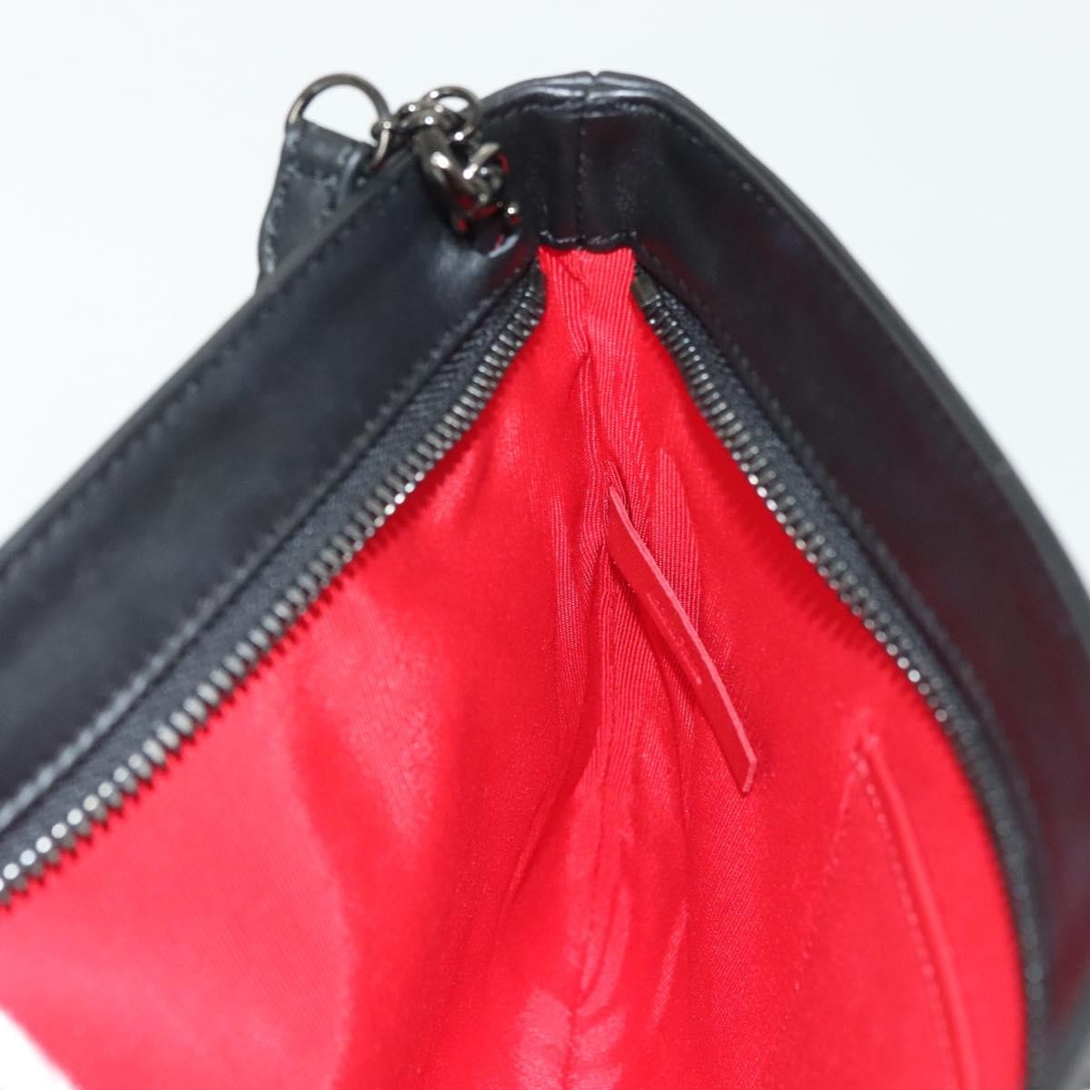 Christian Louboutin Loubiclutch Spiked Leather, BLACK, LEATHER, Shoulder bag