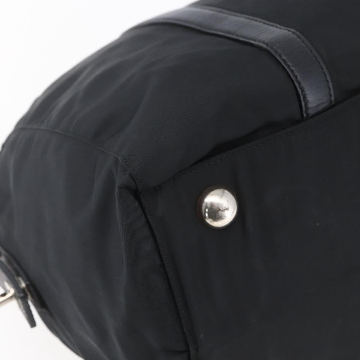 Prada Vintage Zip Handbag Tessuto, BLACK, NYLON, Handbag