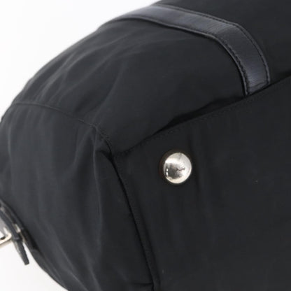 Prada Vintage Zip Handbag Tessuto, BLACK, NYLON, Handbag