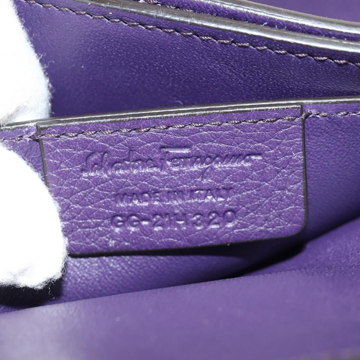 Salvatore Ferragamo Margot Satchel Leather, PURPLE, LEATHER, Handbag