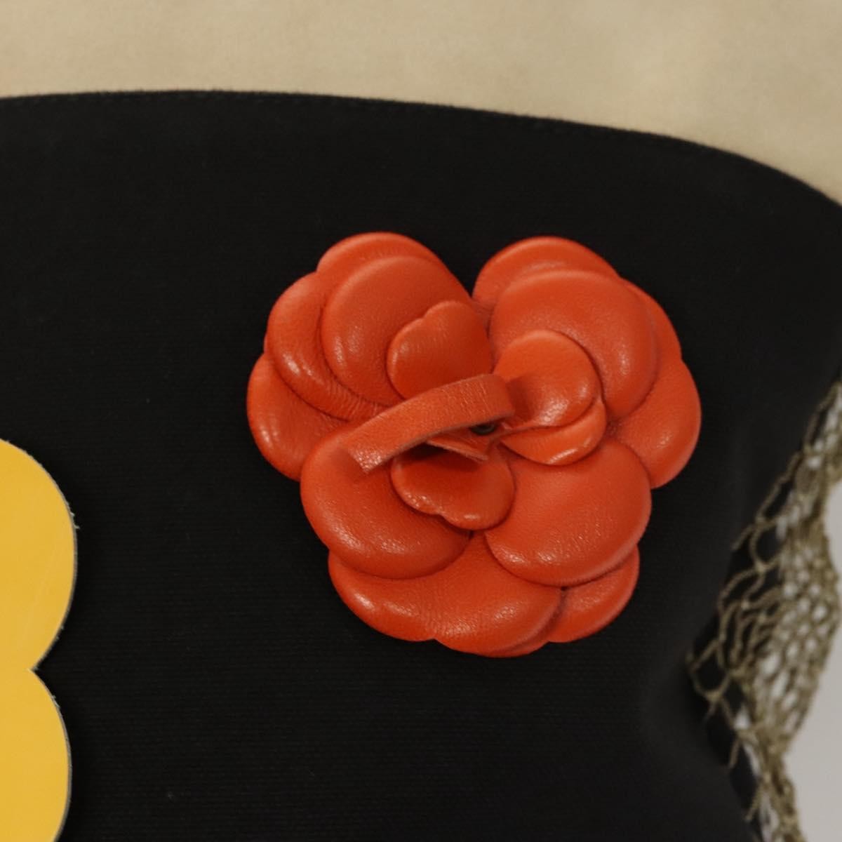 Chanel Camellia Flower Tote Canvas, BLACK, CANVAS, Tote bag