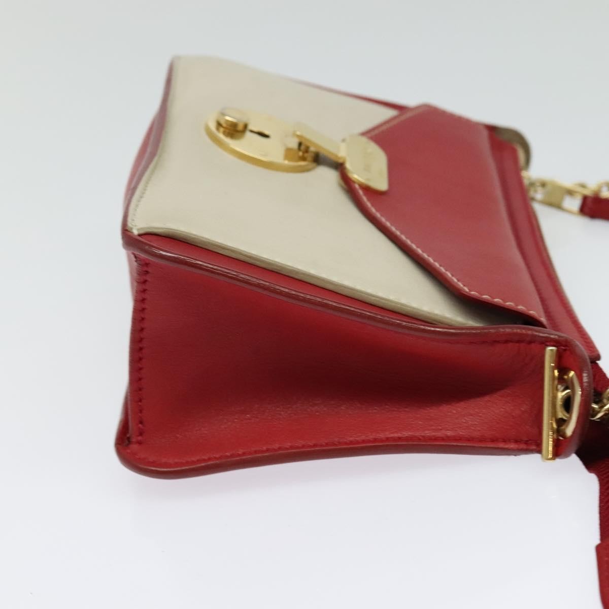 Celine Shoulder Bag Leather, RED, LEATHER, Shoulder bag