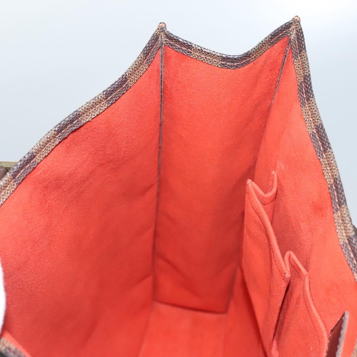 Louis Vuitton Sac Plat Bag Damier, BROWN, CANVAS, Handbag