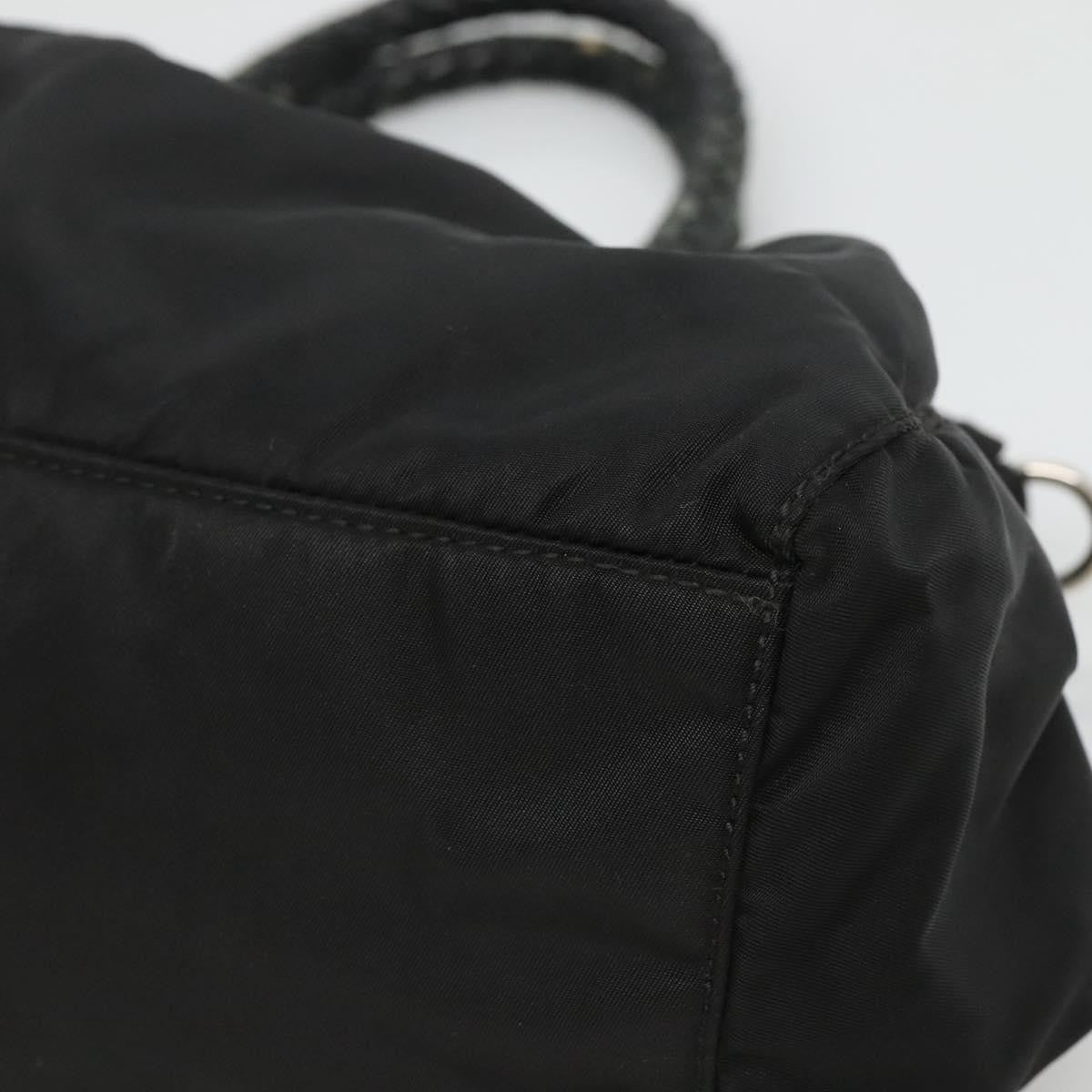 Prada Convertible Bow Tote Tessuto, BLACK, NYLON, Handbag