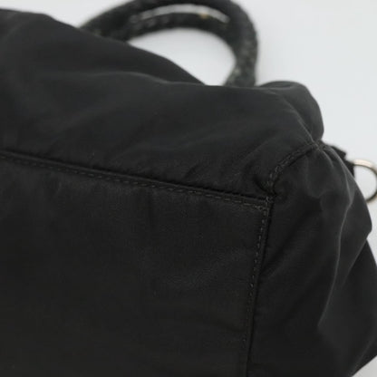 Prada Convertible Bow Tote Tessuto, BLACK, NYLON, Handbag
