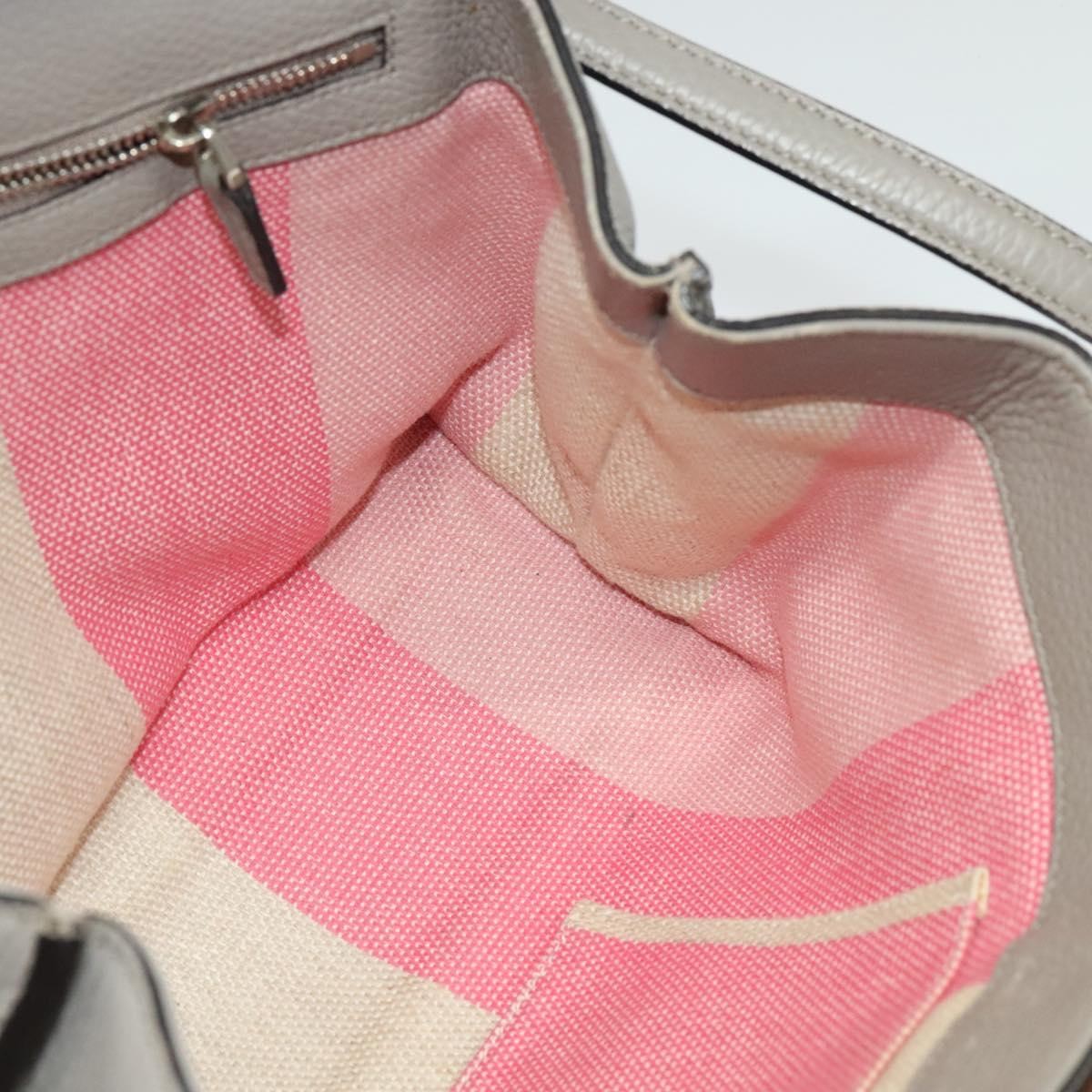 Gucci Bamboo Daily Top Handle Bag Leather, GRAY, LEATHER, Handbag