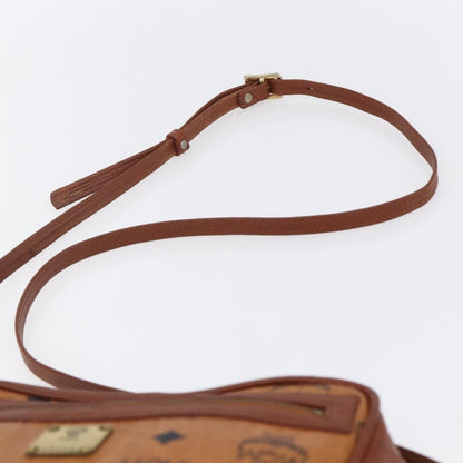 MCM Visetos Shoulder bag Canvas and Leather, BROWN, CANVAS, Shoulder bag