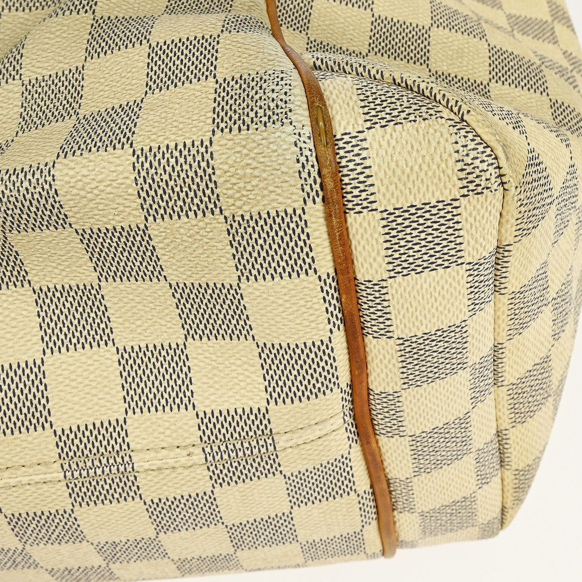 Louis Vuitton Totally Handbag Damier azur, WHITE, CANVAS, Tote bag