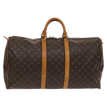 Louis Vuitton Keepall Bag Monogram Canvas, BROWN, CANVAS, Travel bag
