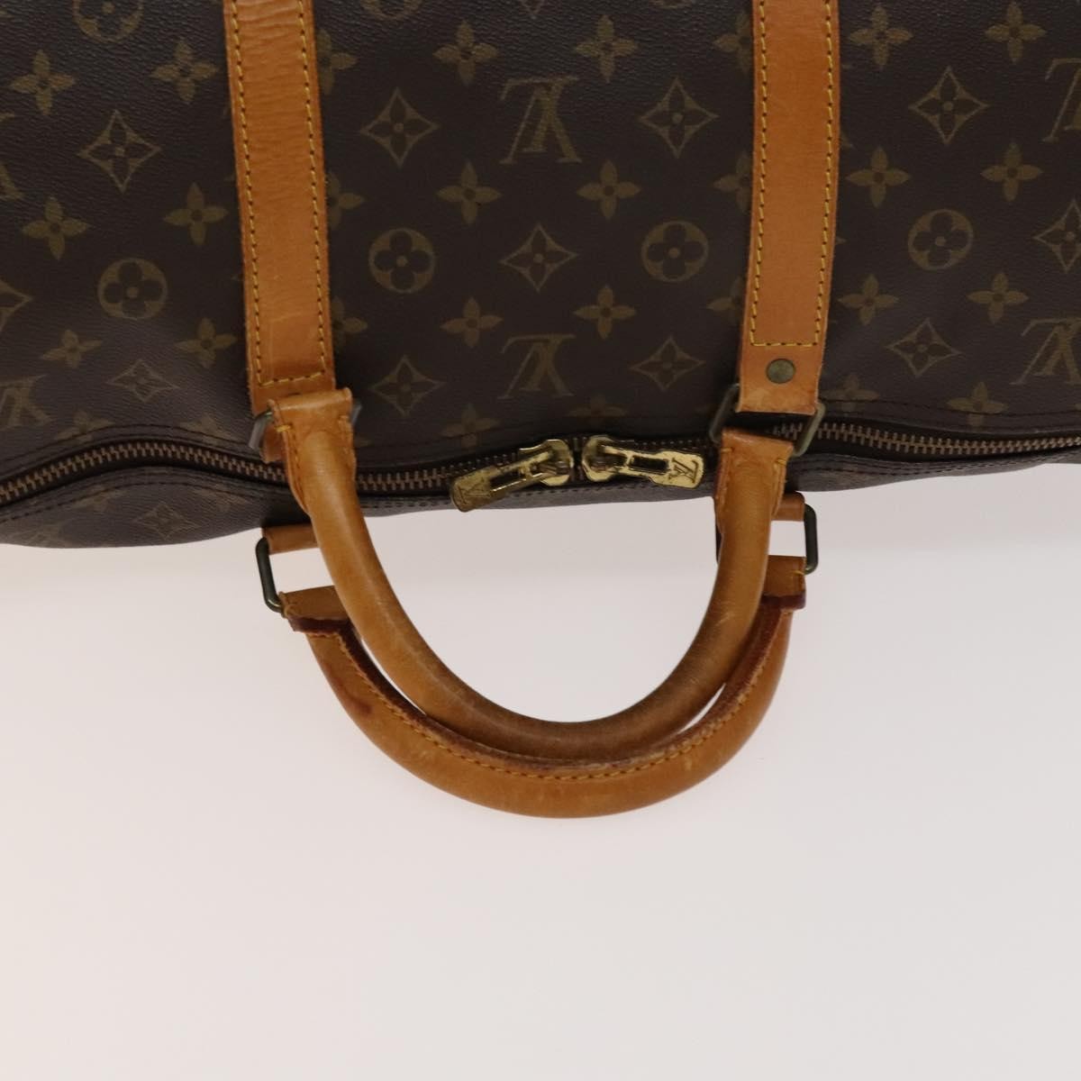 Louis Vuitton Keepall Bag Monogram Canvas, BROWN, CANVAS, Travel bag