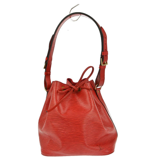 Louis Vuitton Petit Noe Handbag Epi Leather, RED, LEATHER, Shoulder bag